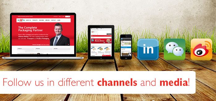 博殼松中國的領英、微博和微信公眾號正式開通啦！Follow Boxon Packaging’s Wechat, Weibo and LinkedIn！